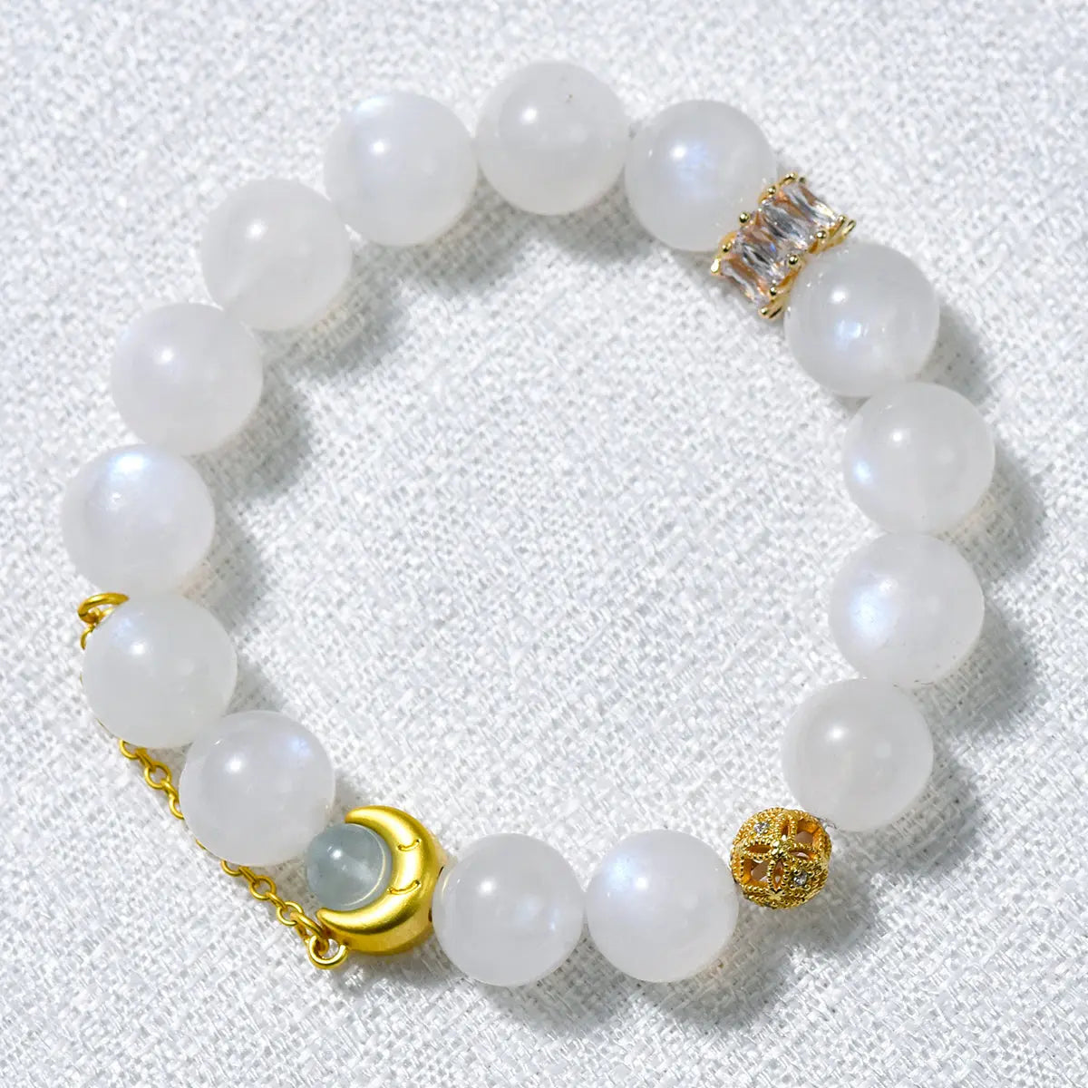 Moonstone Bracelet Moon Over the Sea (Light Luxury Series) My Store