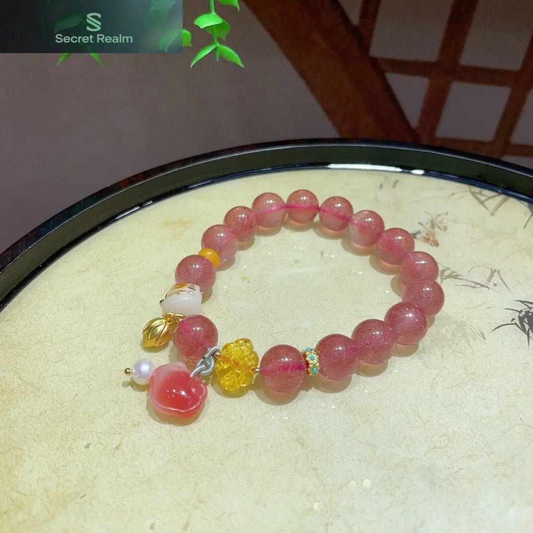 Natural Strawberry Quartz Bracelet (Featured Series) My Store