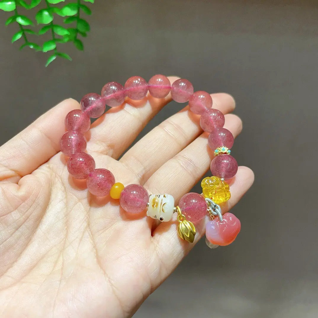 Natural Strawberry Quartz Bracelet (Featured Series) My Store