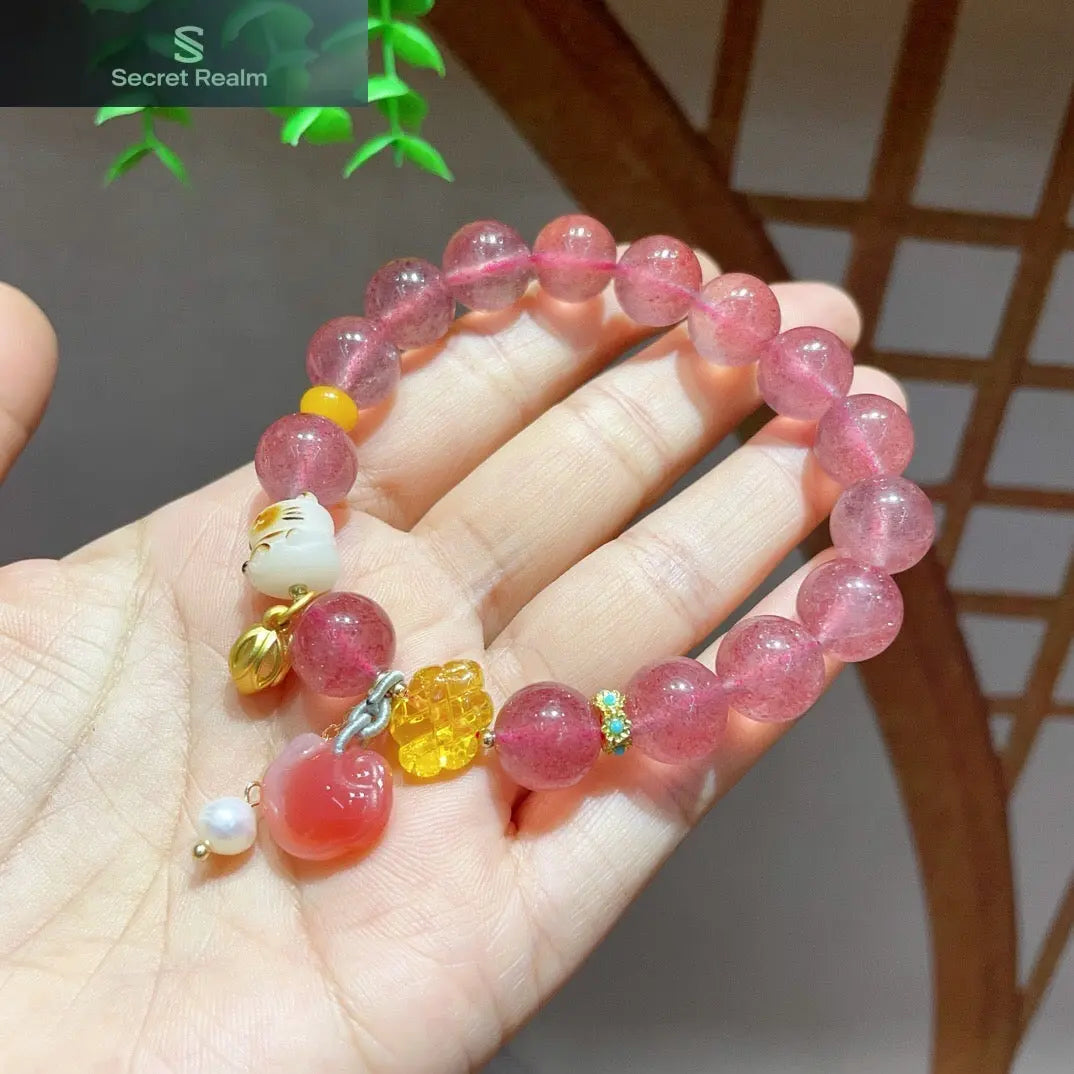 Natural Strawberry Quartz Bracelet (Featured Series) My Store