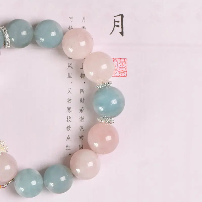 Pink Crystal Aquamarine Lucky Bracelet（Featured Series） My Store