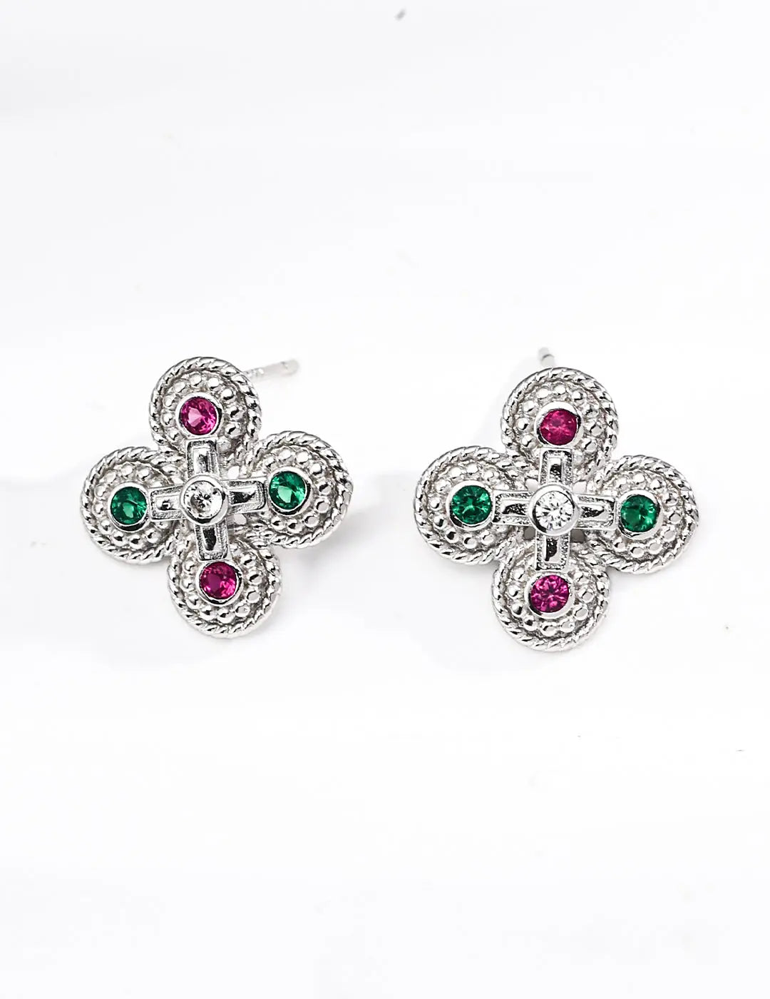 S925 Silver Fashion Vintage Zircon Earrings Secret Realm