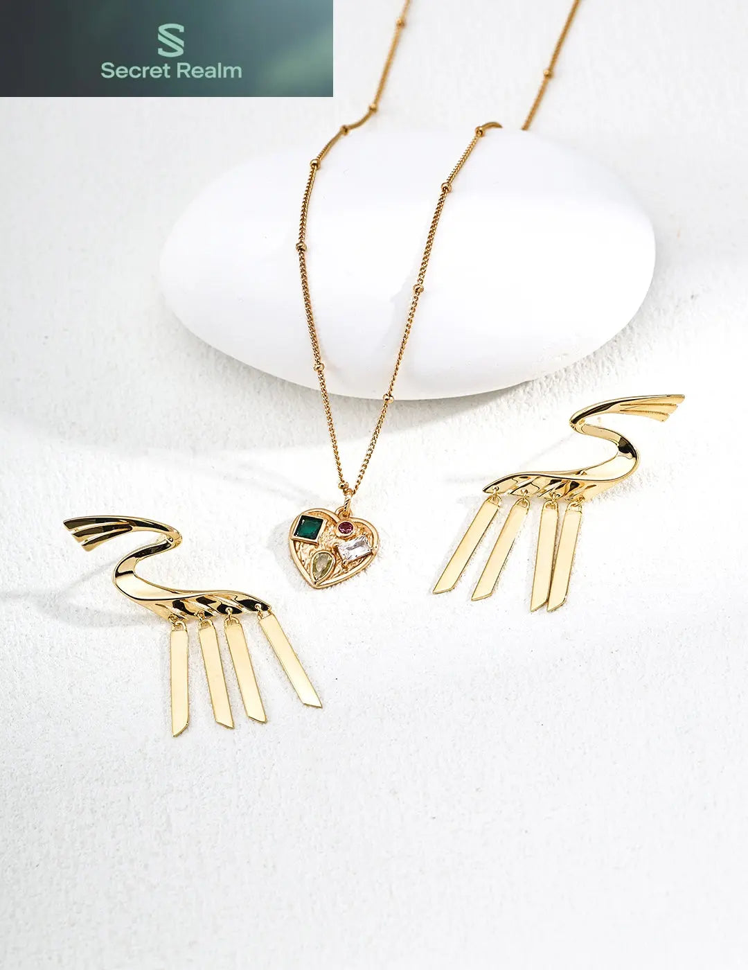 S925 Silver Retro Design Zircon Heart Pendant Secret Realm