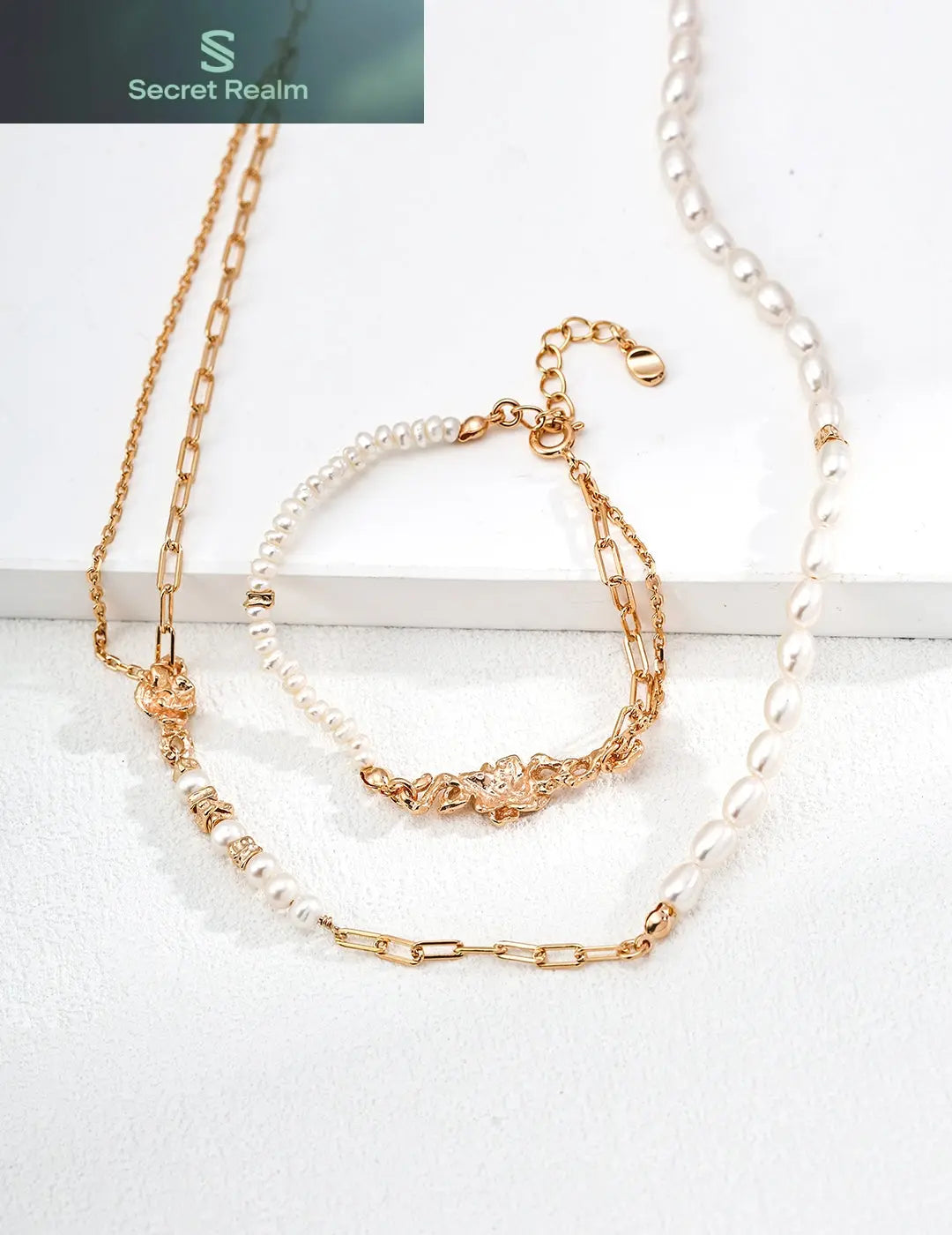 S925 Silver Vintage Natural Pearl Bracelet Secret Realm