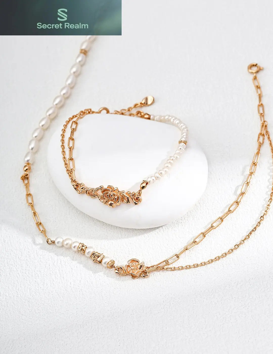 S925 Silver Vintage Natural Pearl Necklace Secret Realm