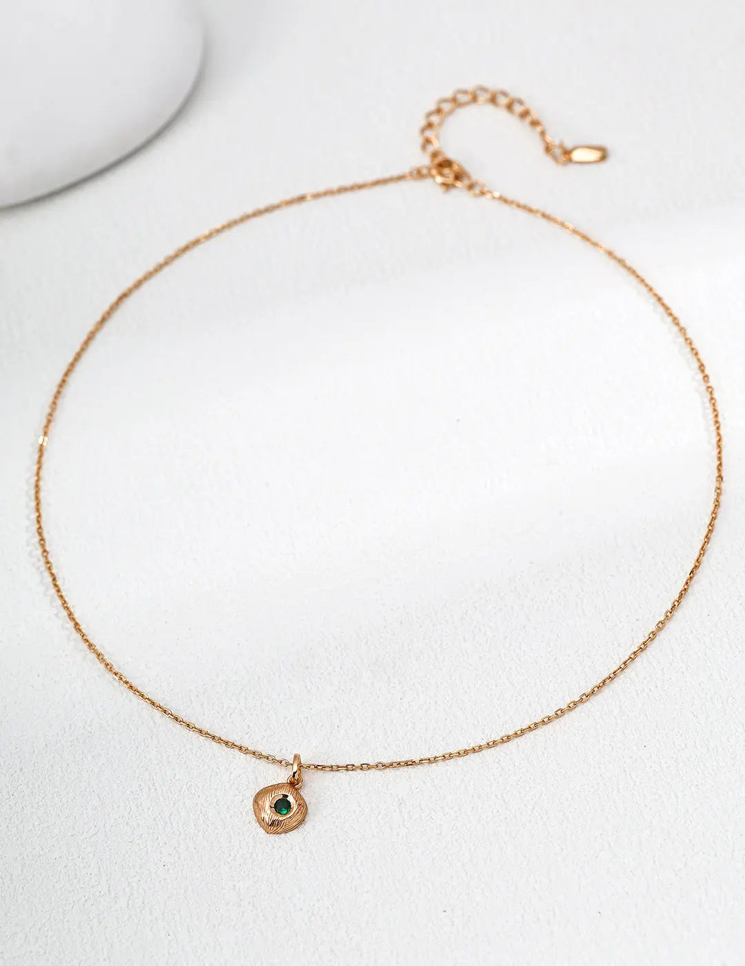 S925 silver vintage frosted green zircon pendant necklace Secret Realm