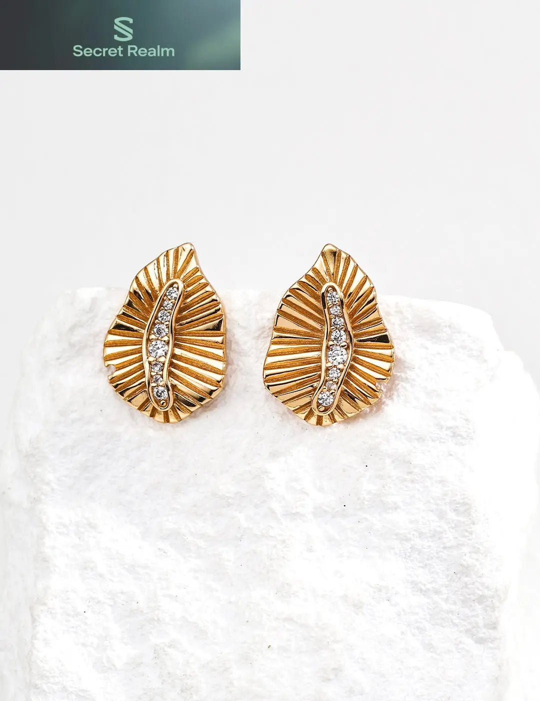 S925 silver vintage zircon earrings Secret Realm