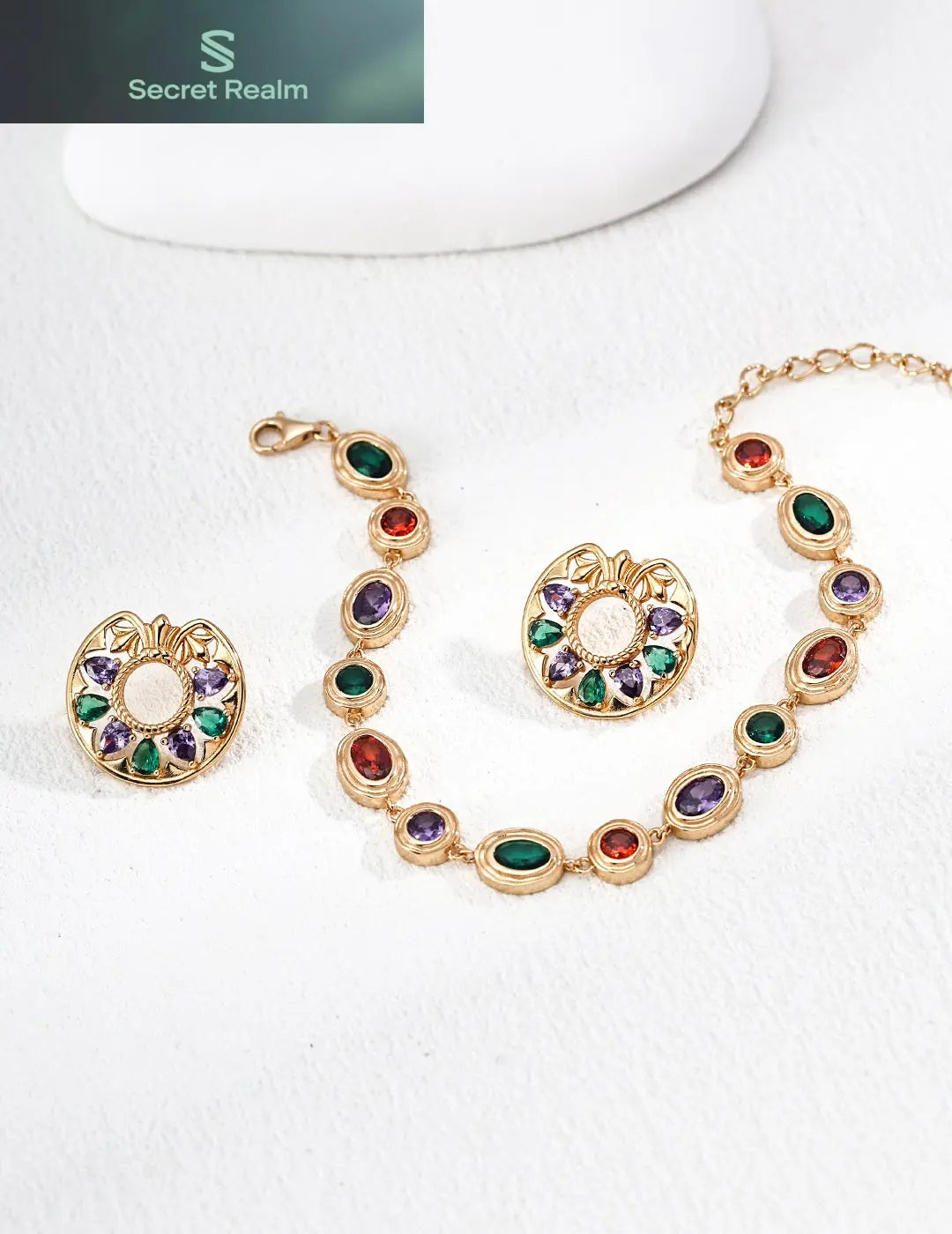 Secret Realm  Crystal Bracelet  Energy Bracelet  Sterling Silver Jewelry