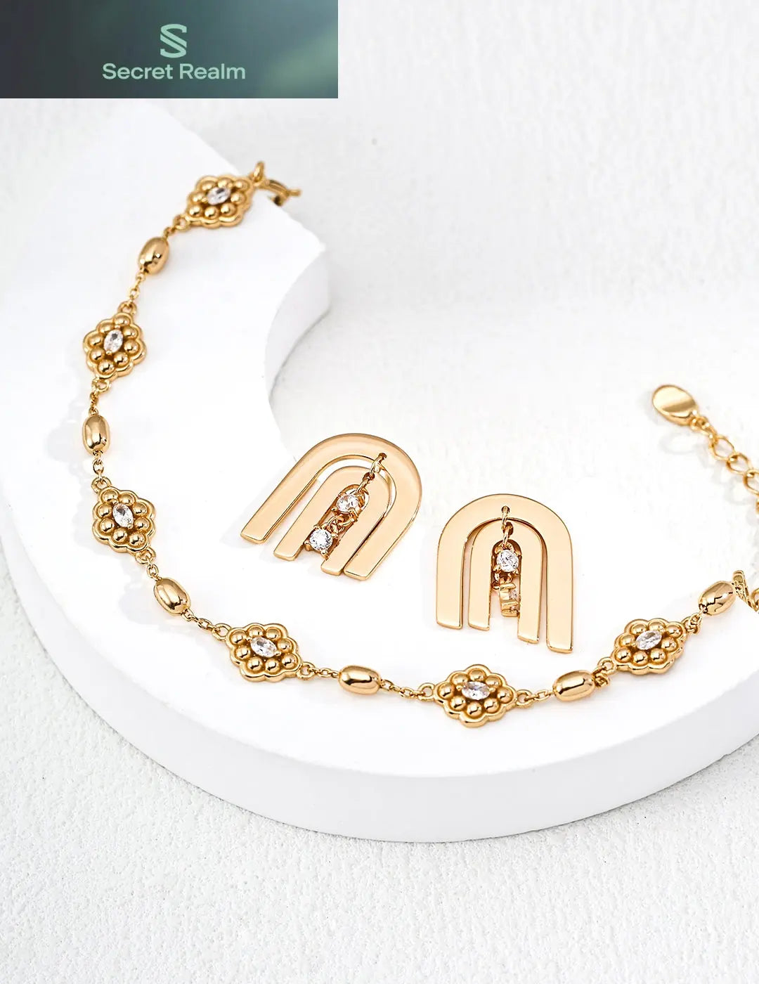 Secret Realm  Crystal Bracelet  Energy Bracelet  Sterling Silver Jewelry