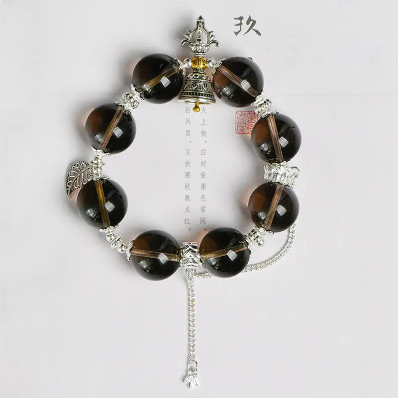 Smoky Quartz Single Loop Vajra Bracelet (Featured Series) My Store