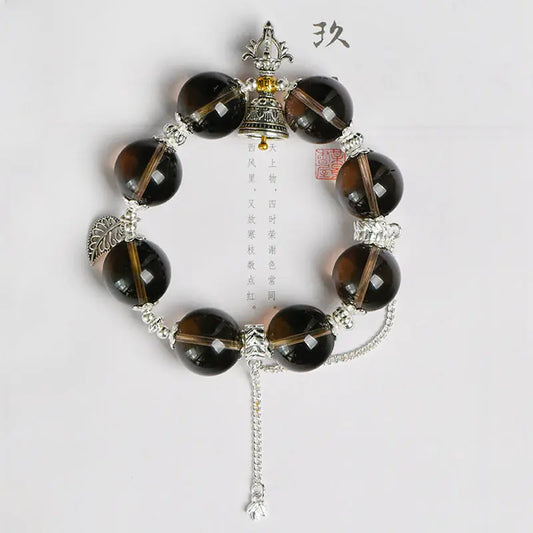 Smoky Quartz Single Loop Vajra Bracelet (Featured Series) My Store