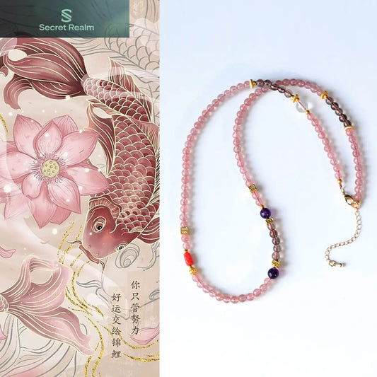 Strawberry crystal bracelet clavicle chain dual use (light luxury series) My Store