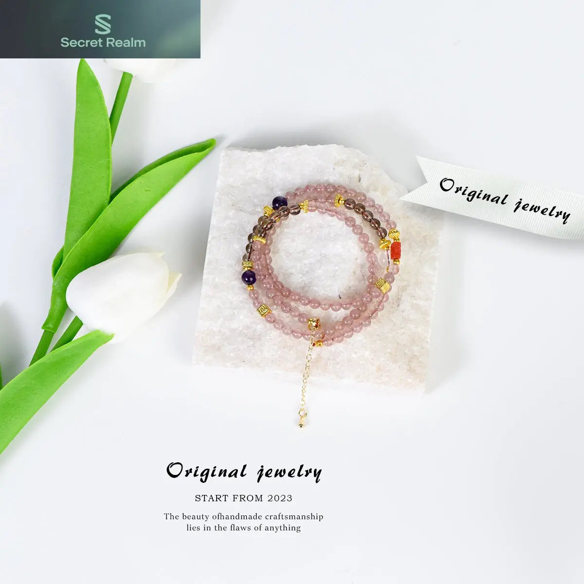 Strawberry crystal bracelet clavicle chain dual use (light luxury series) My Store