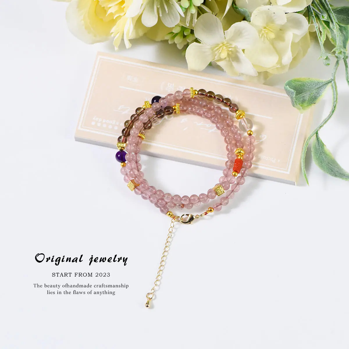 Strawberry crystal bracelet clavicle chain dual use (light luxury series) My Store