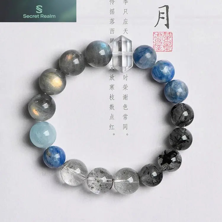 Van Gogh's Starry Sky - Blue Crystal Grey Moonlight Green Ghost Multi-Treasure Bracelet My Store