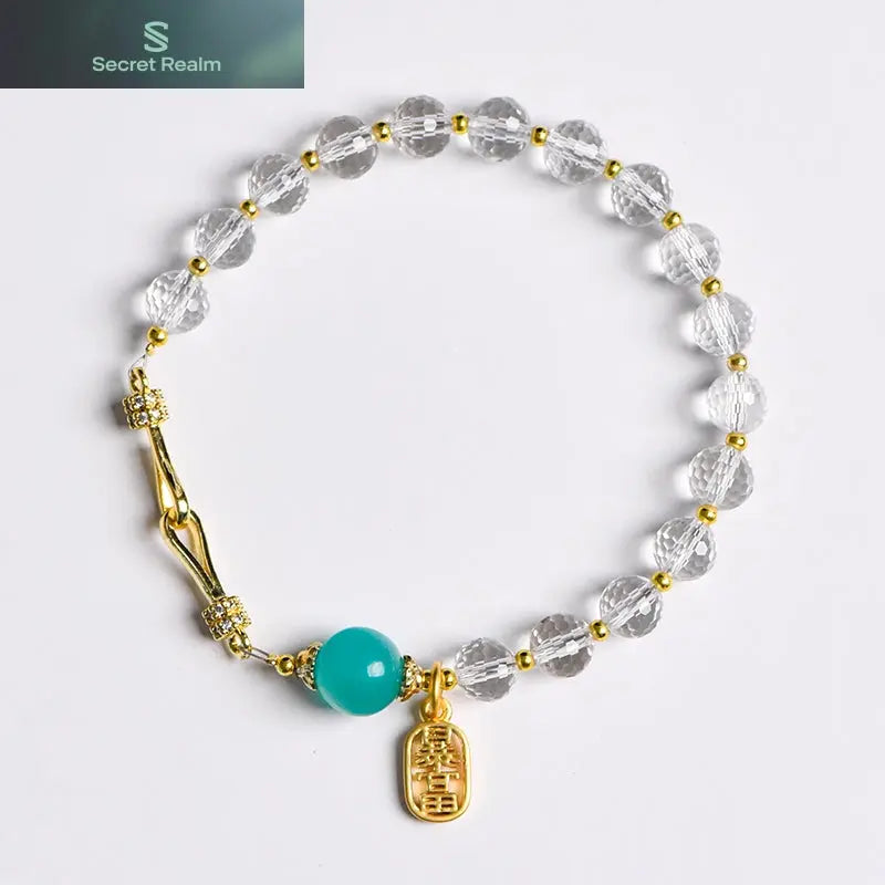 White crystal faceted bracelet (light luxury series) My Store