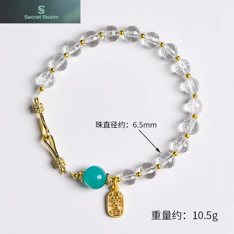 White crystal faceted bracelet (light luxury series) My Store