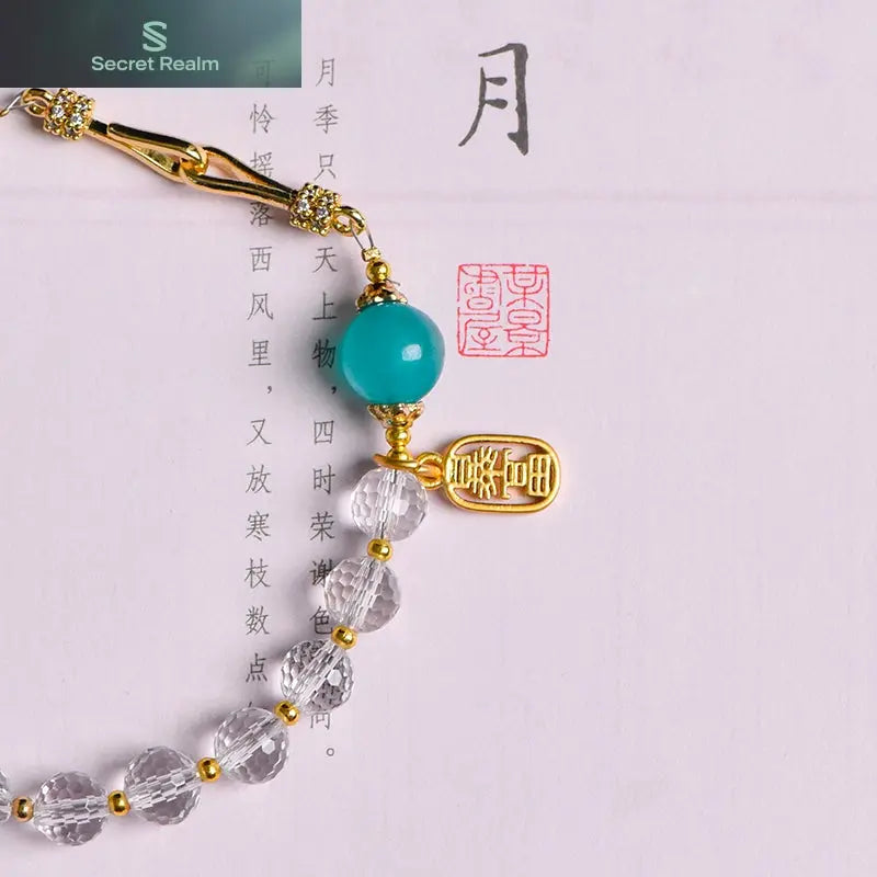 White crystal faceted bracelet (light luxury series) My Store