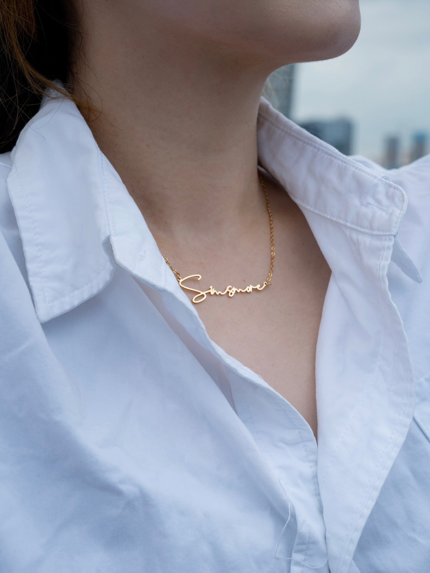 925 silver with 18K gold plating, custom lettering necklace (packaging not included!!)