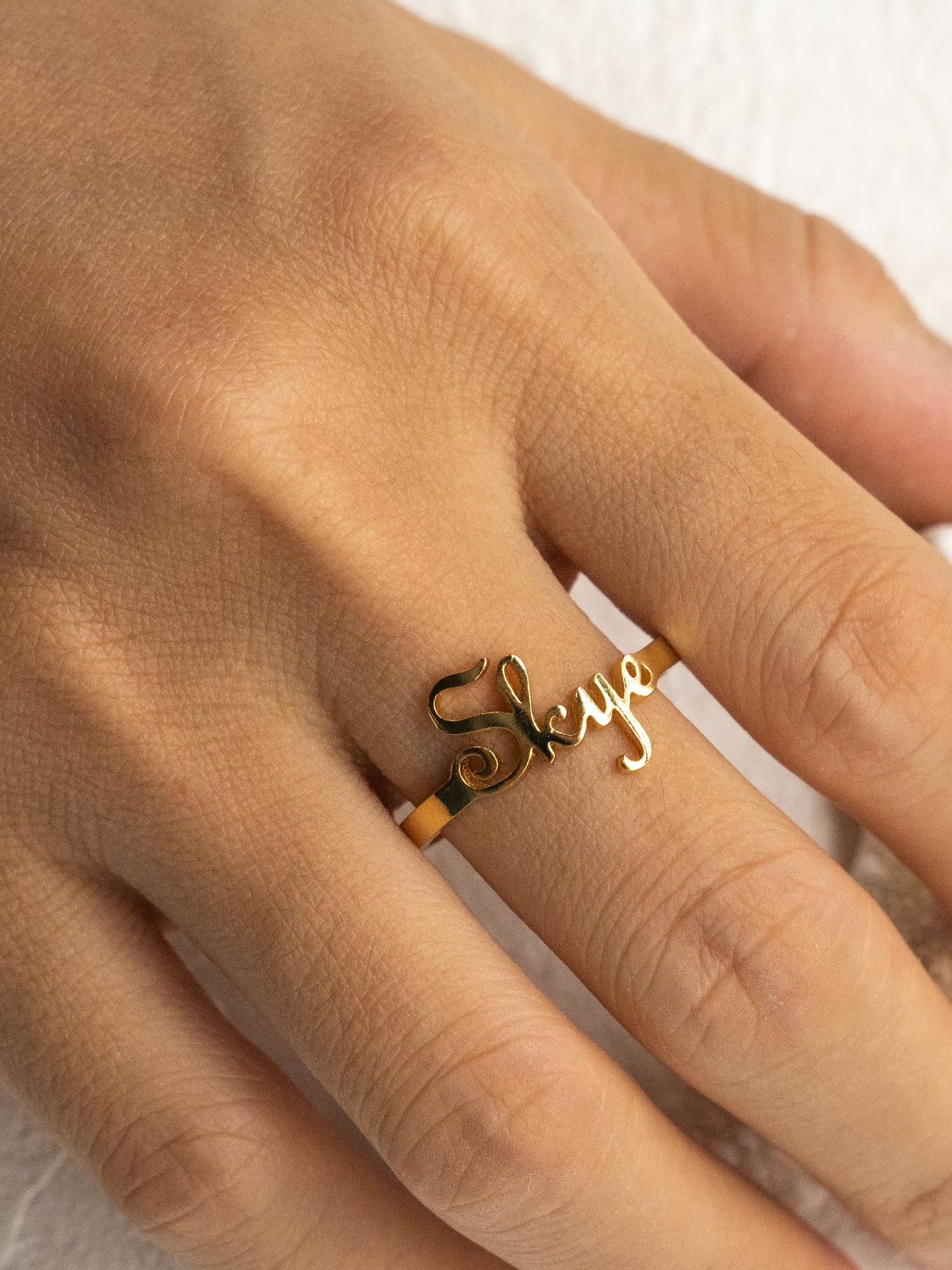 925 silver letter customized ring (packaging not included!!)