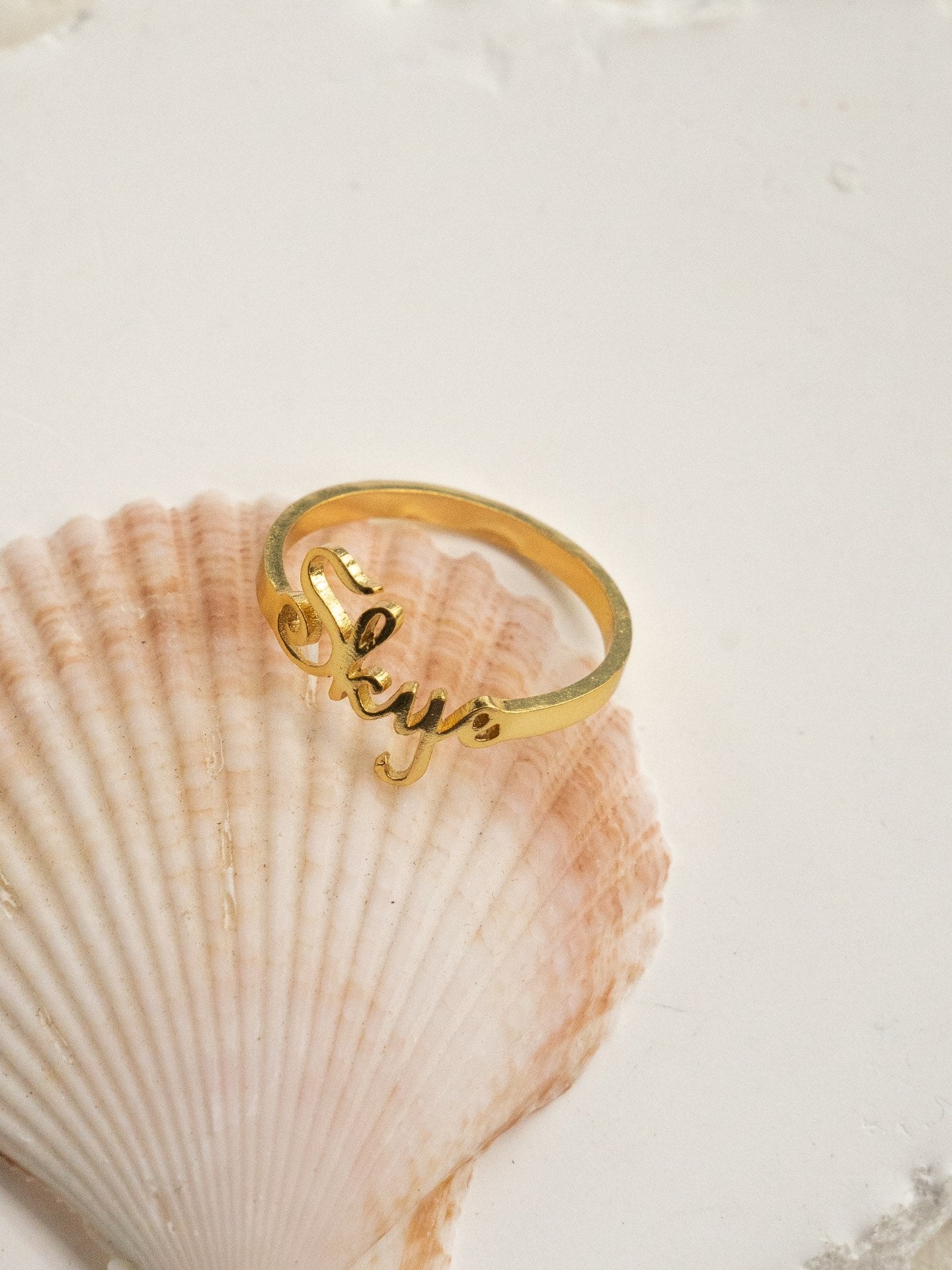 925 silver letter customized ring (packaging not included!!)