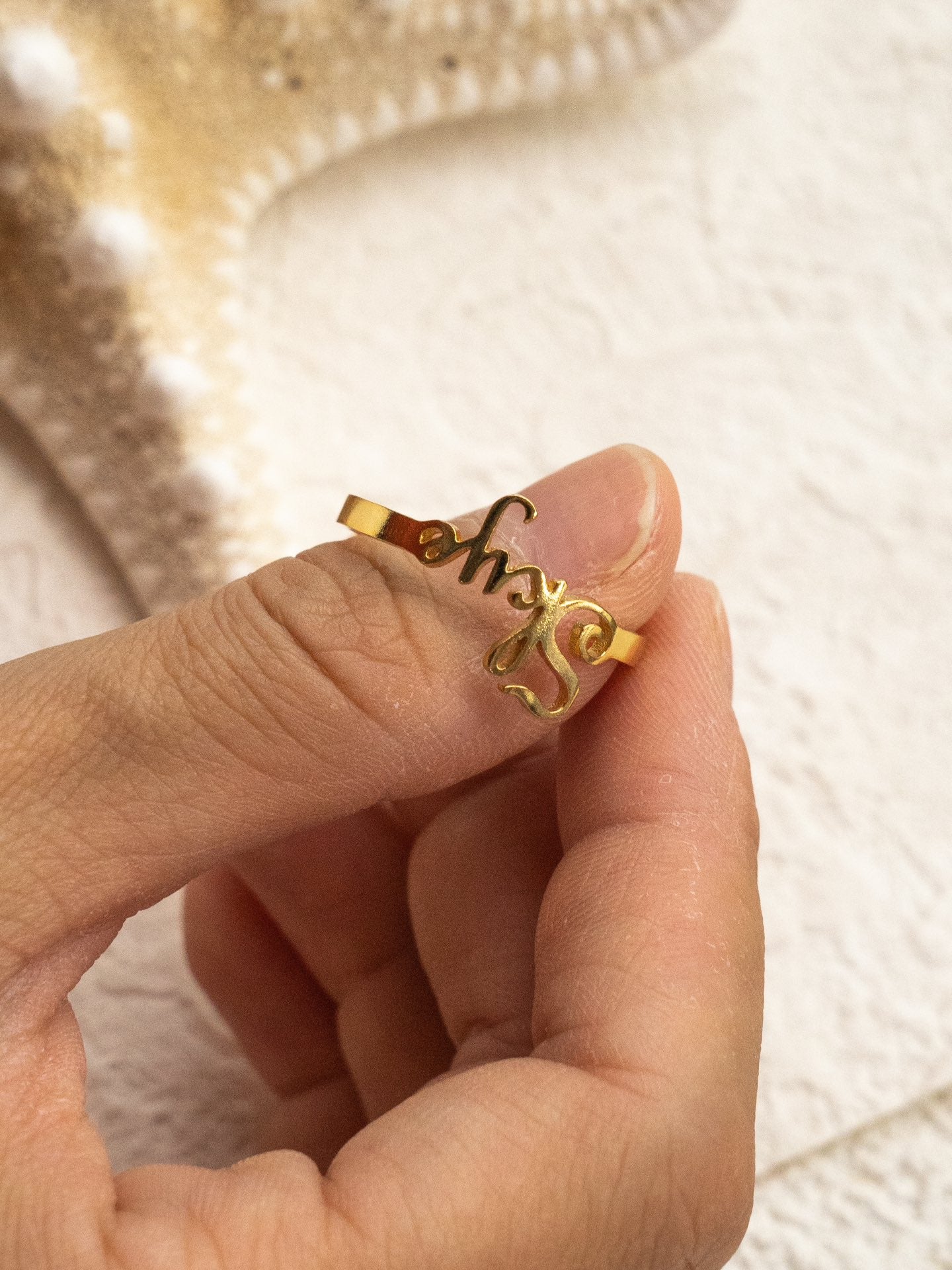 925 silver letter customized ring (packaging not included!!)