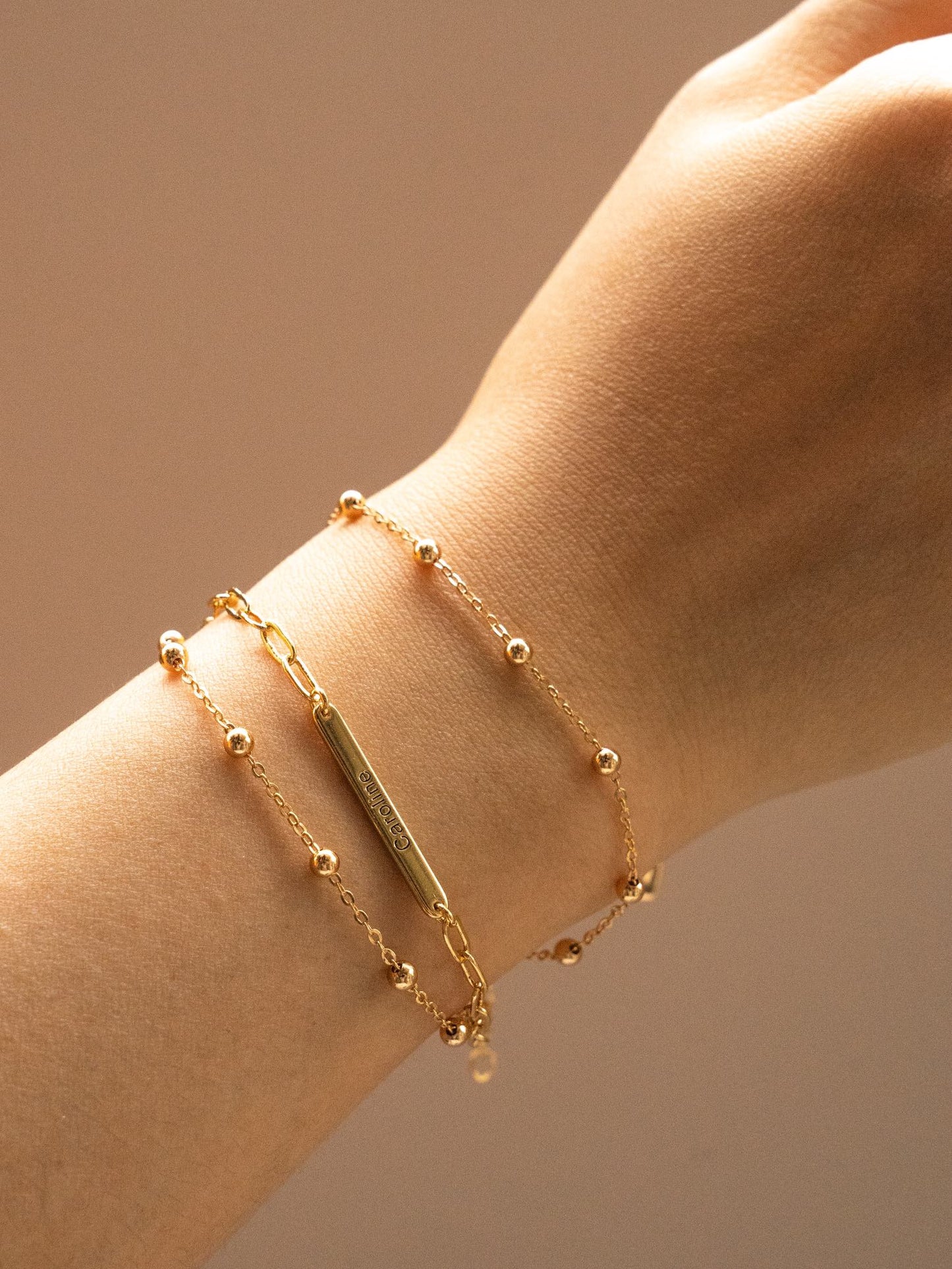 925 silver with 18K gold plating and custom lettering bracelet (packaging not included!!)