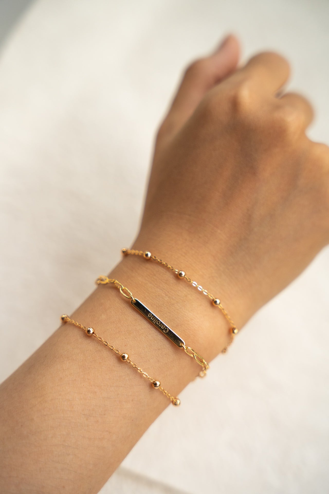 925 silver with 18K gold plating and custom lettering bracelet (packaging not included!!)