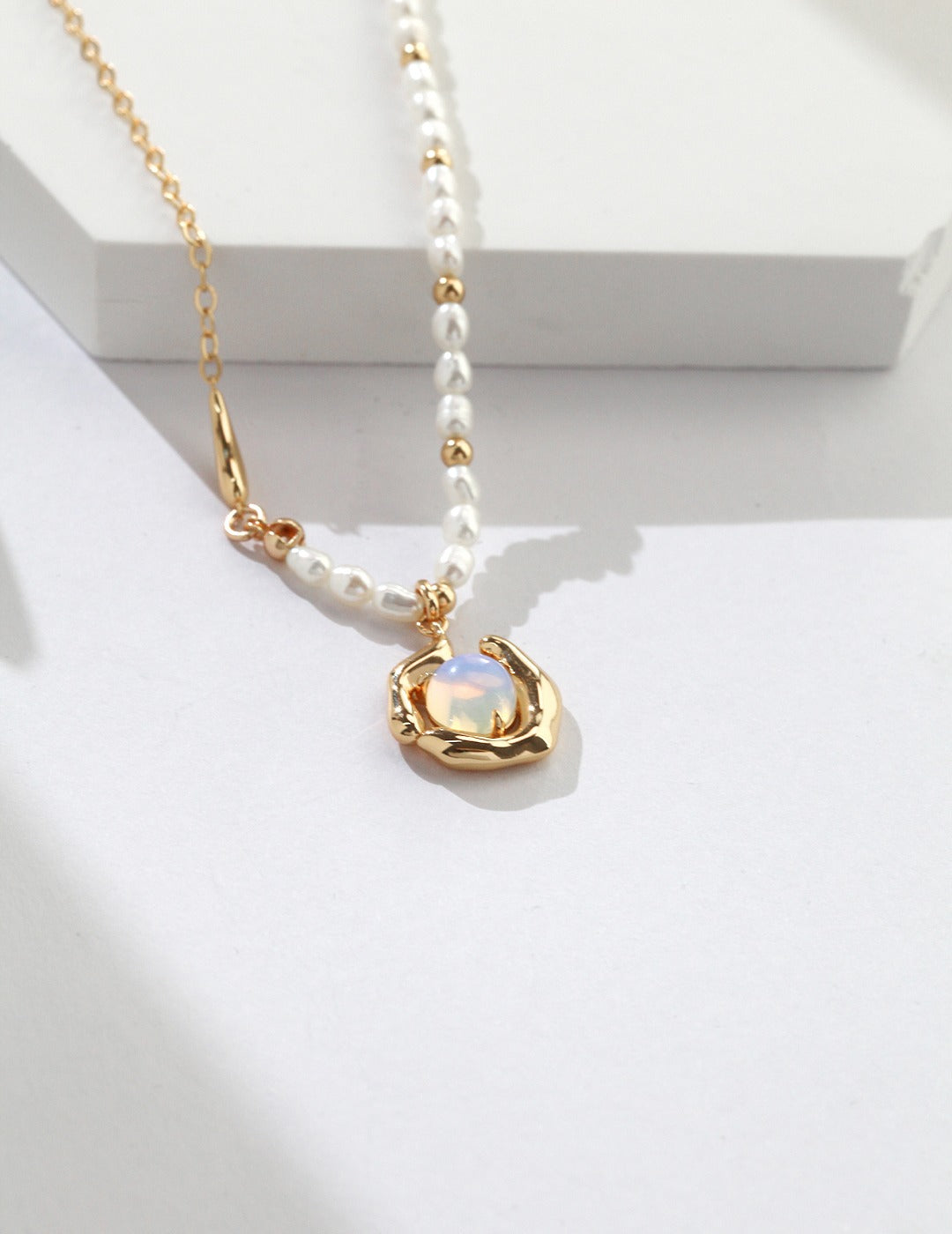 Sterling Silver Opal Necklace