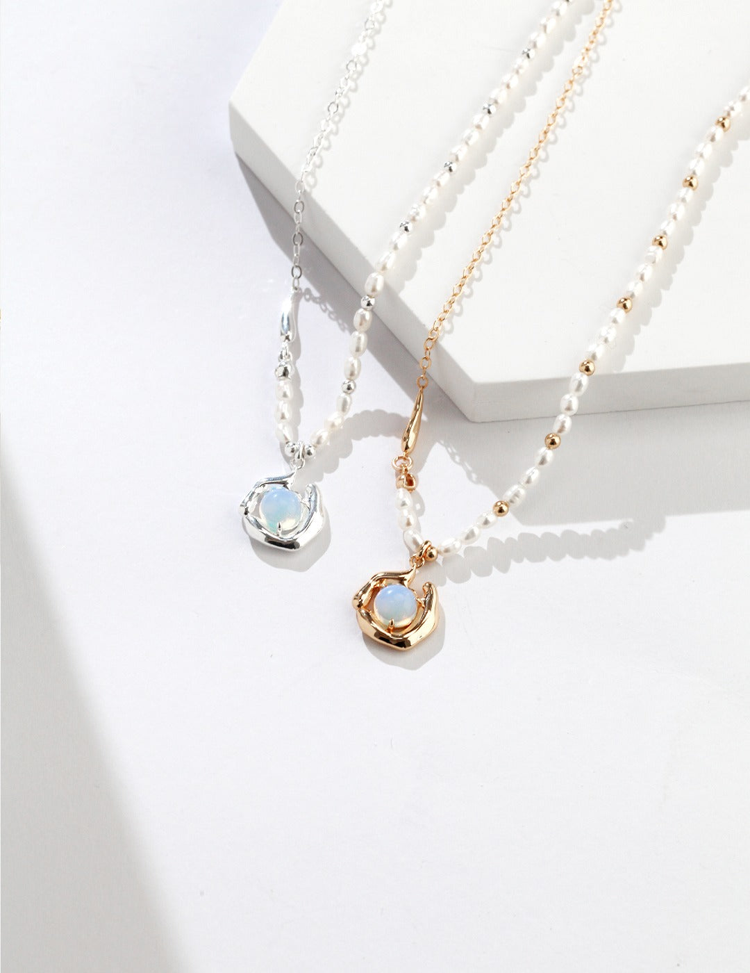 Sterling Silver Opal Necklace