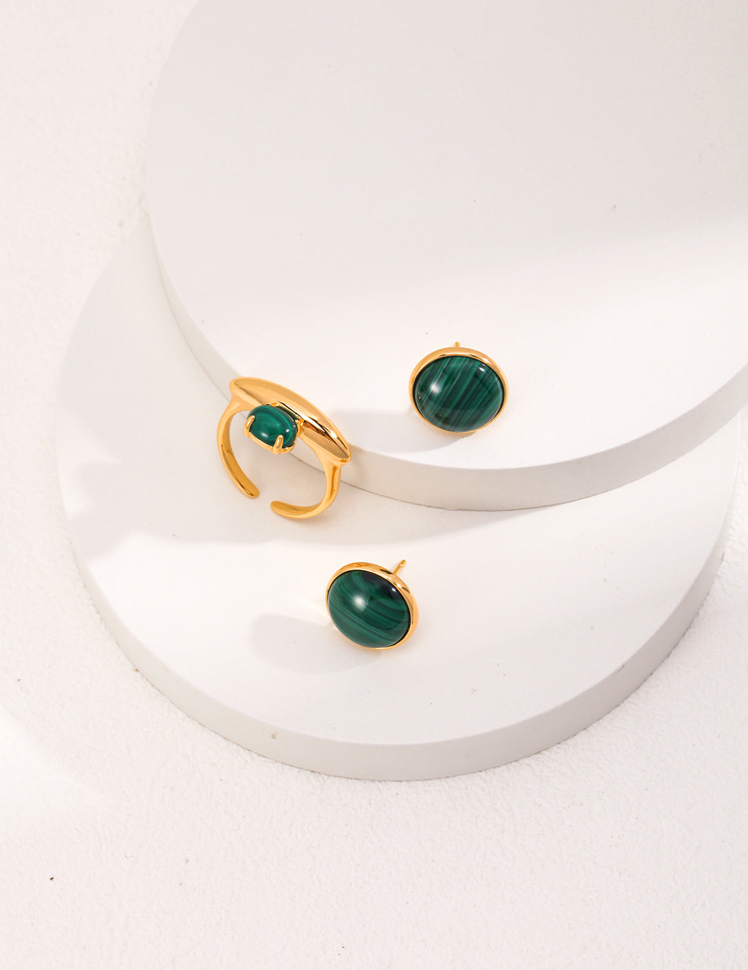 Exquisite malachite earrings