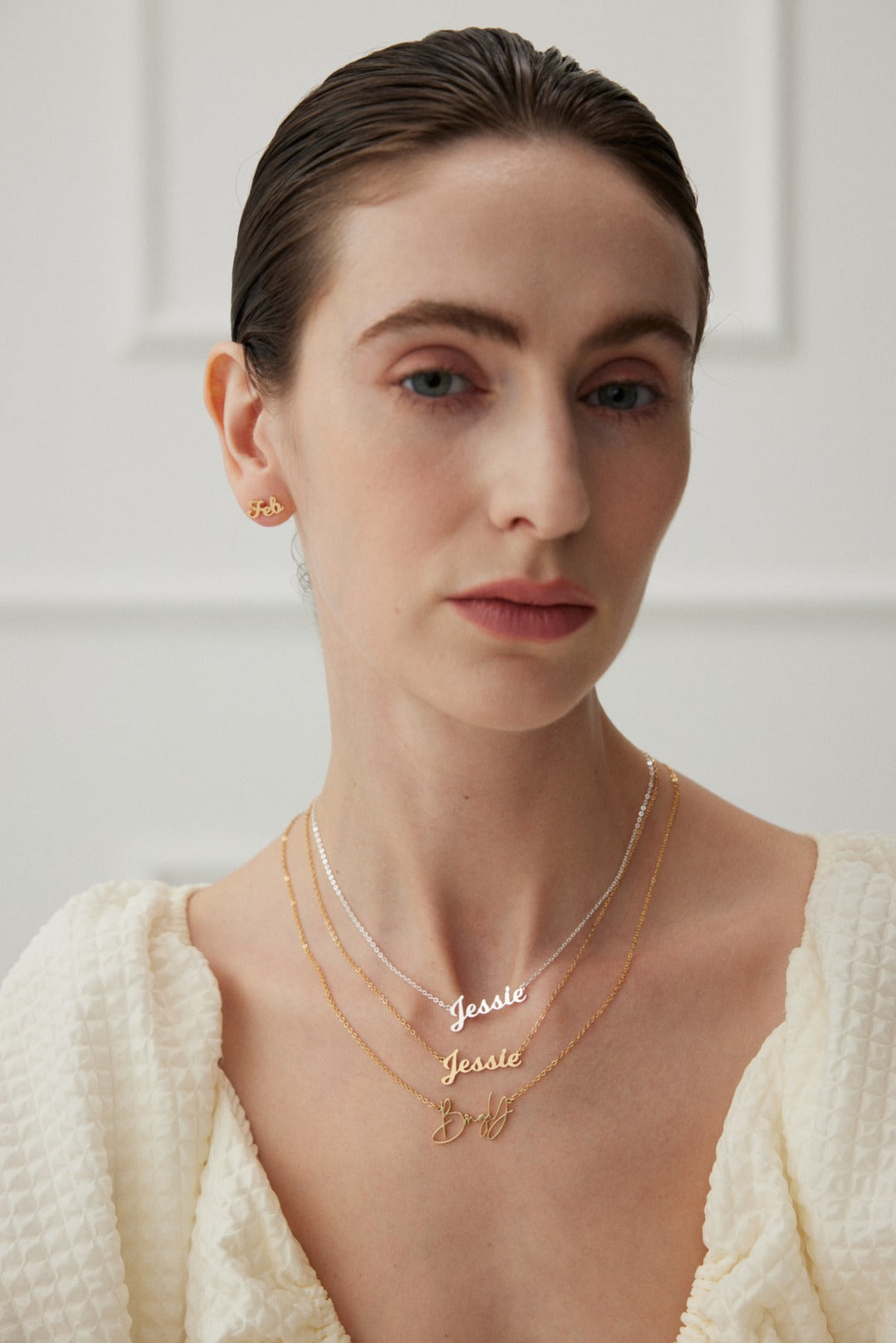 925 silver with 18K gold plating, custom lettering necklace (packaging not included!!)