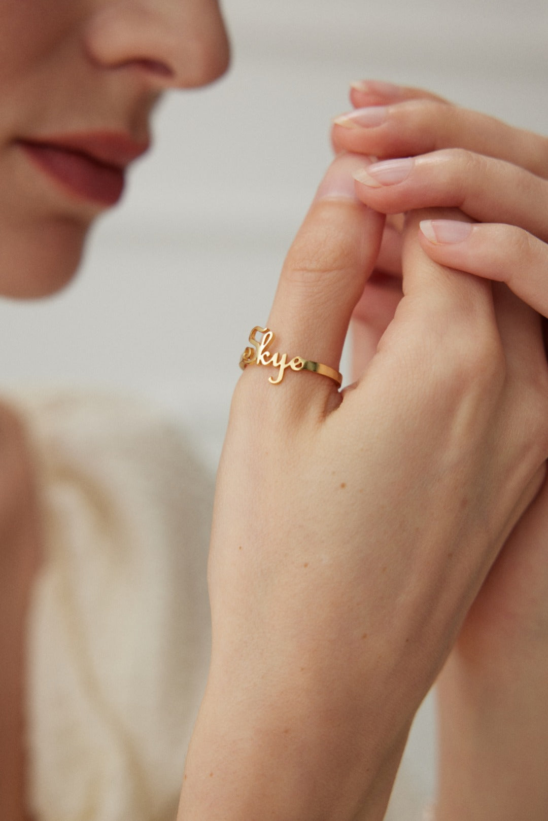 925 silver letter customized ring (packaging not included!!)