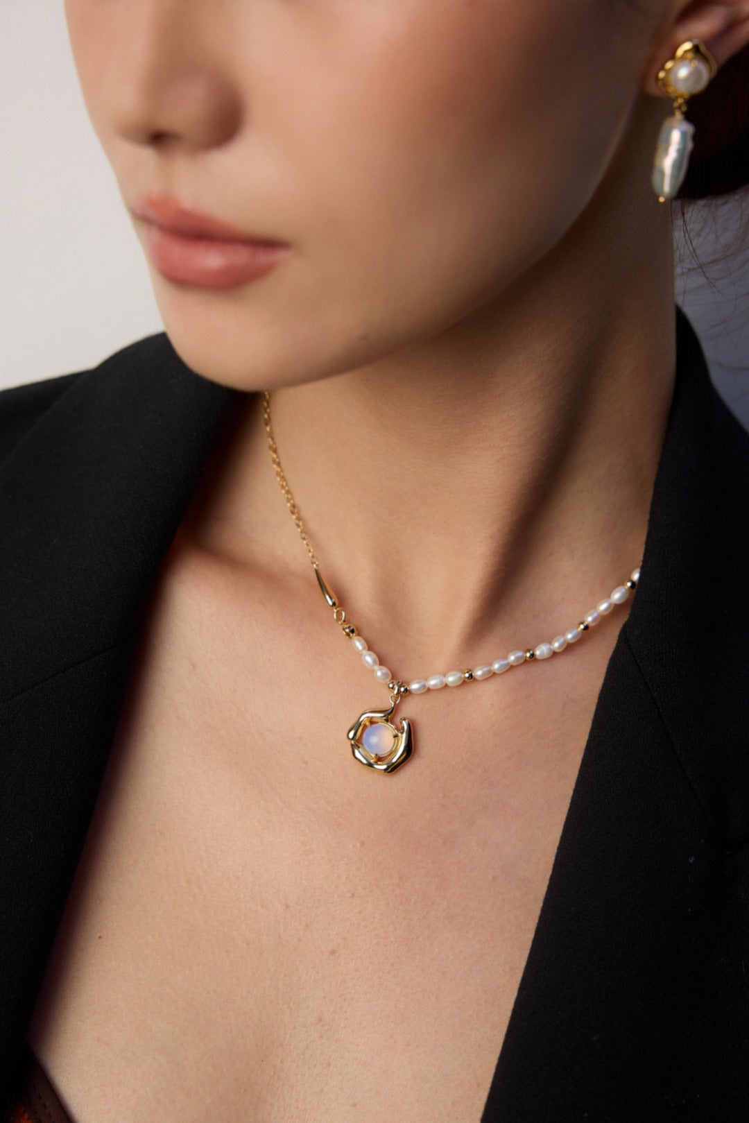 Sterling Silver Opal Necklace