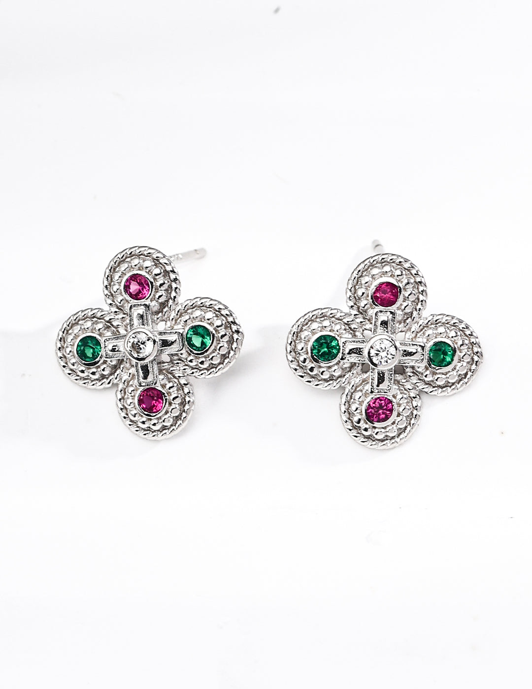 S925 silver fashion vintage zircon earrings