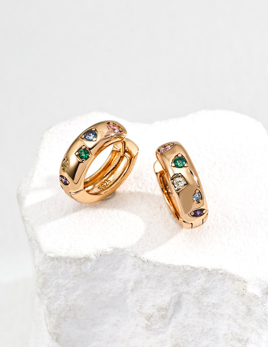 S925 Silver Vintage Zircon Earrings