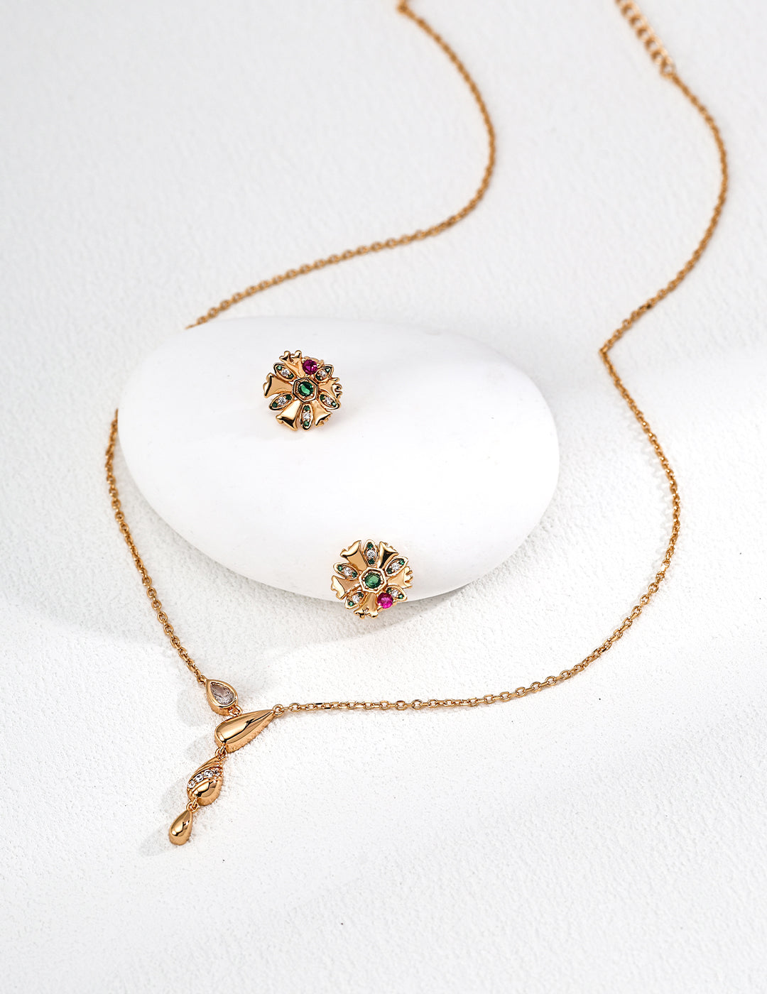 S925 silver simple zircon necklace