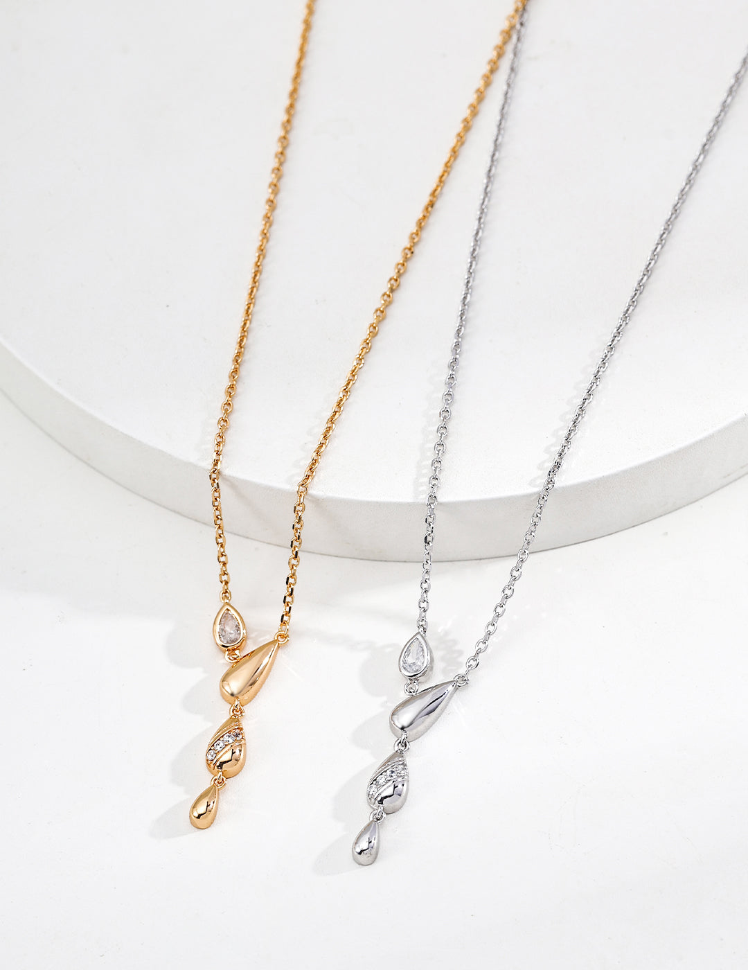 S925 silver simple zircon necklace
