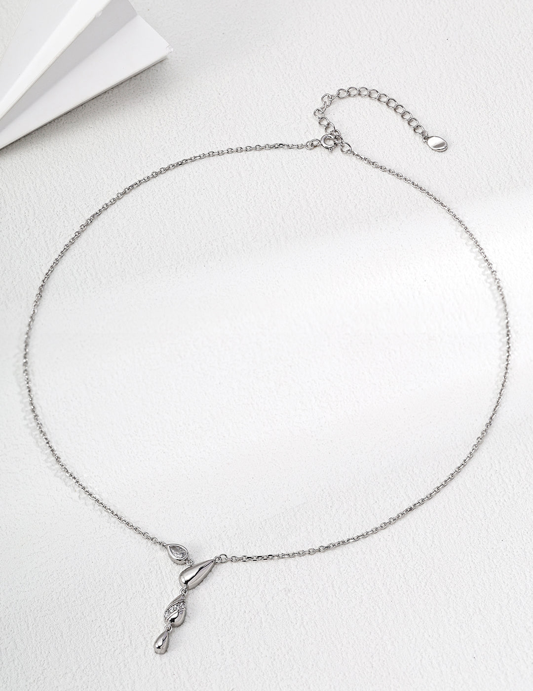 S925 silver simple zircon necklace