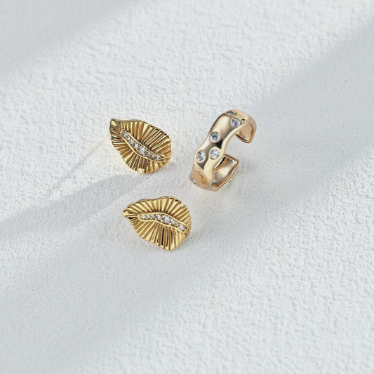 S925 silver vintage zircon earrings