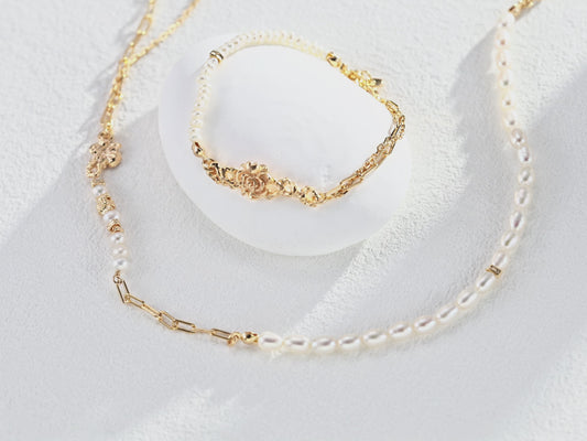 S925 Silver Vintage Natural Pearl Bracelet